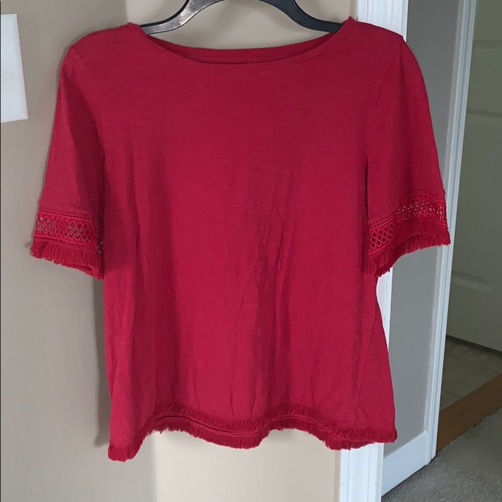 Red flowy T-Shirt
